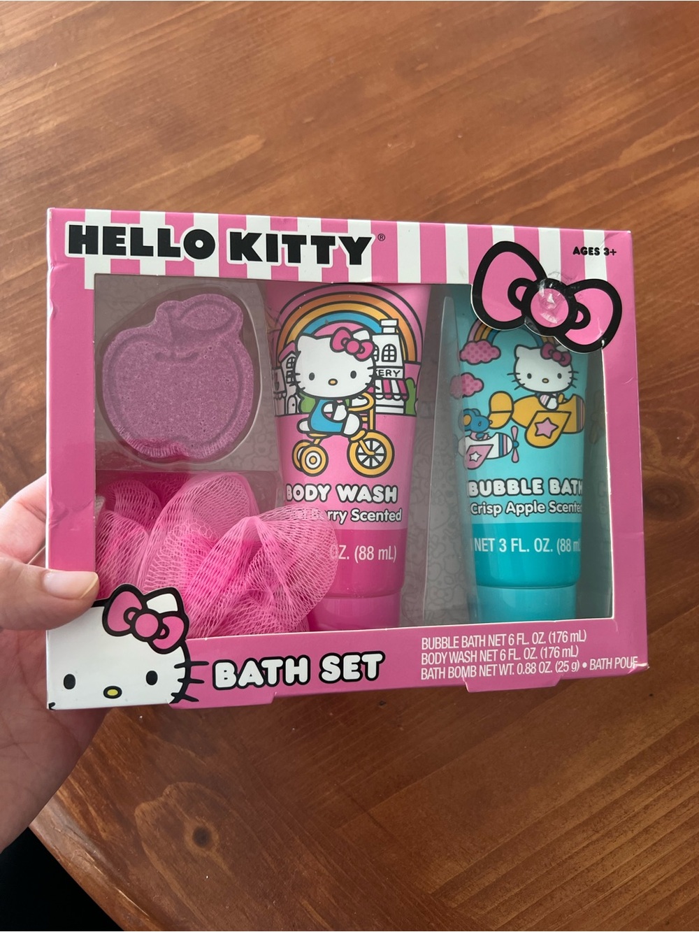 Hello Kitty Pink & Teal Kids Bath Gift Set
